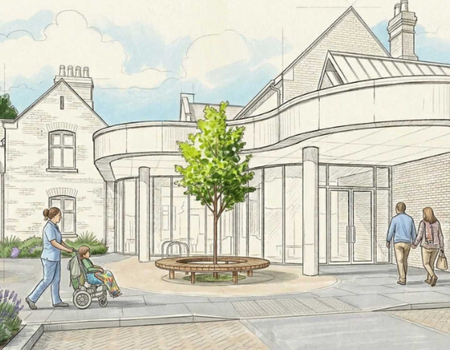 Drawing of what Claire House Liverpool reception will look like