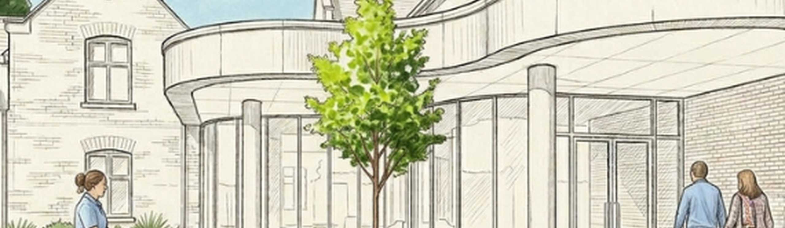 Drawing of what Claire House Liverpool reception will look like