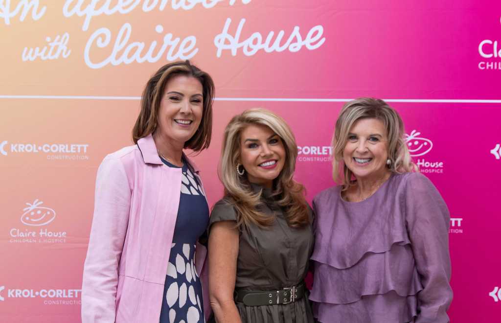 Louise, Leanne and Lucy at the Claire House afternoon tea event