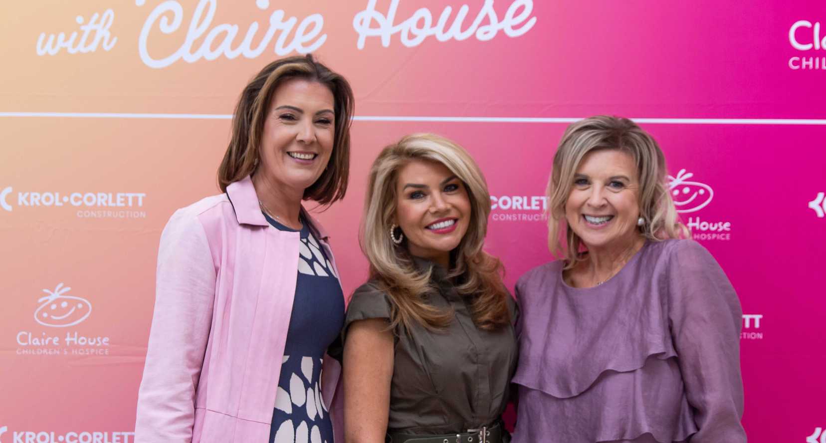 Louise, Leanne and Lucy at the Claire House afternoon tea event