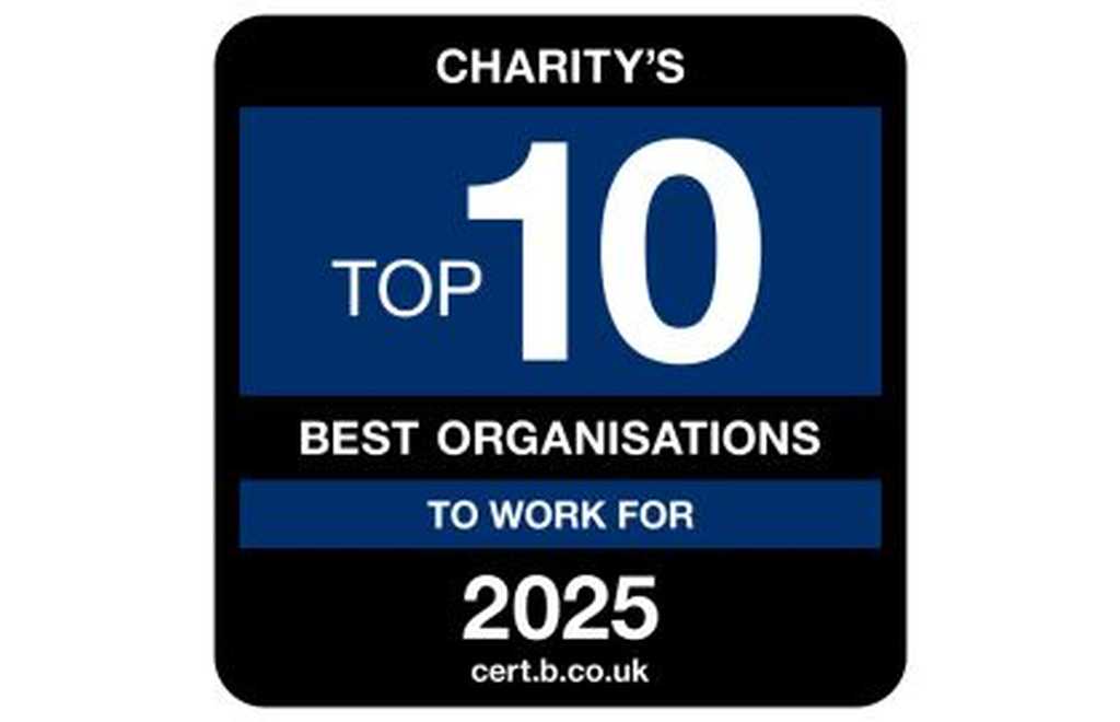 Best Companies logo for a Top 10 Charity organisation