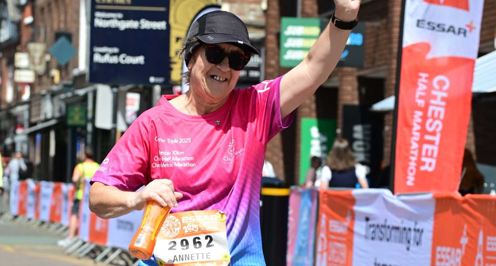 Annette Jones completing race