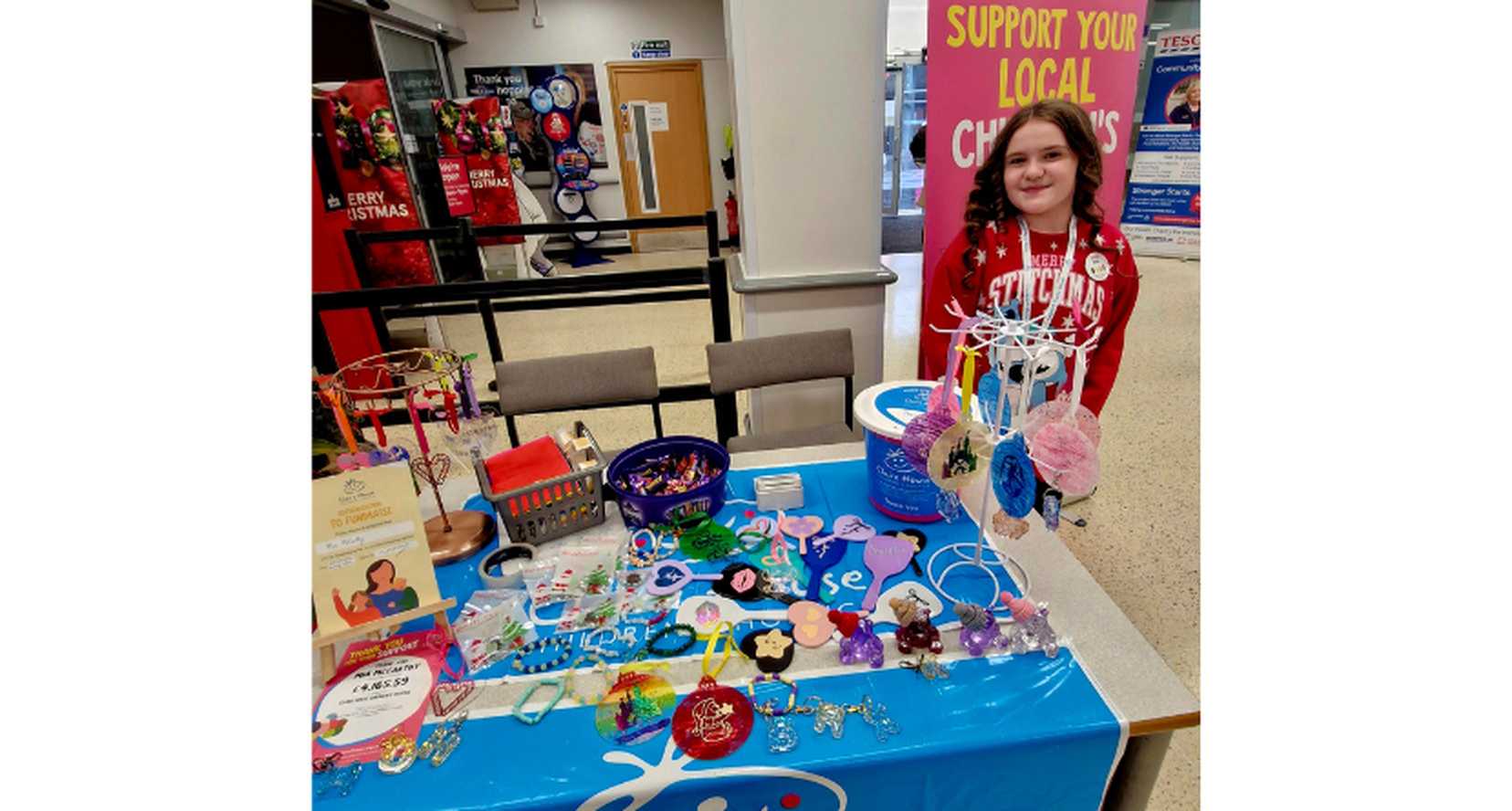 Photo of fundraising stall at tesco