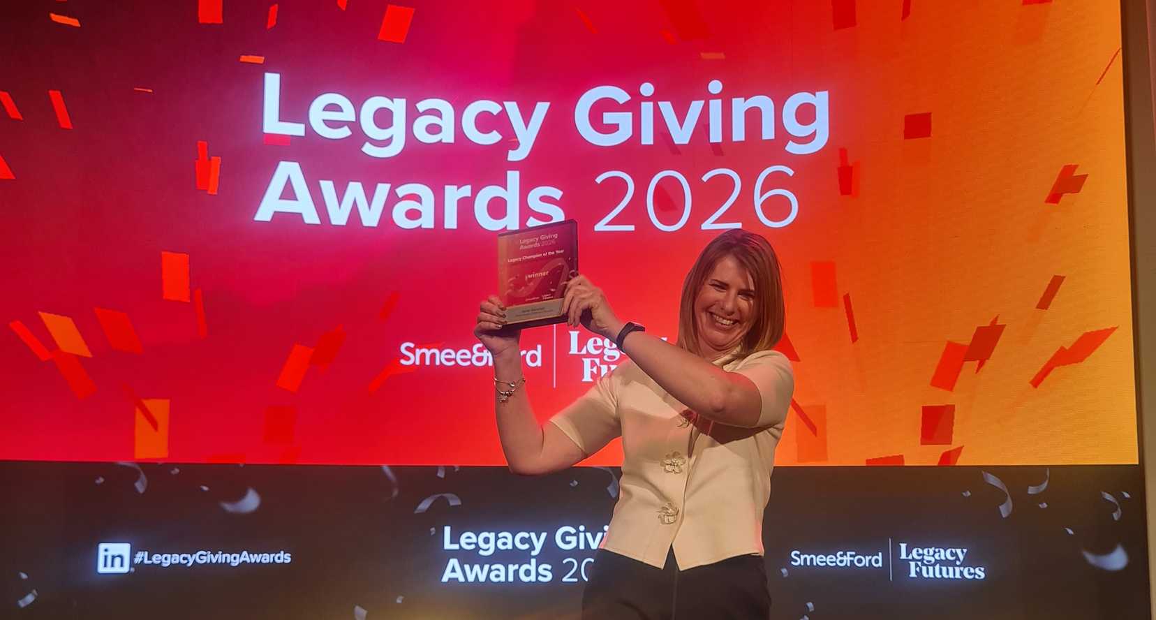 Claire House’s Janet Abraham wins Legacy Giving Award 2026